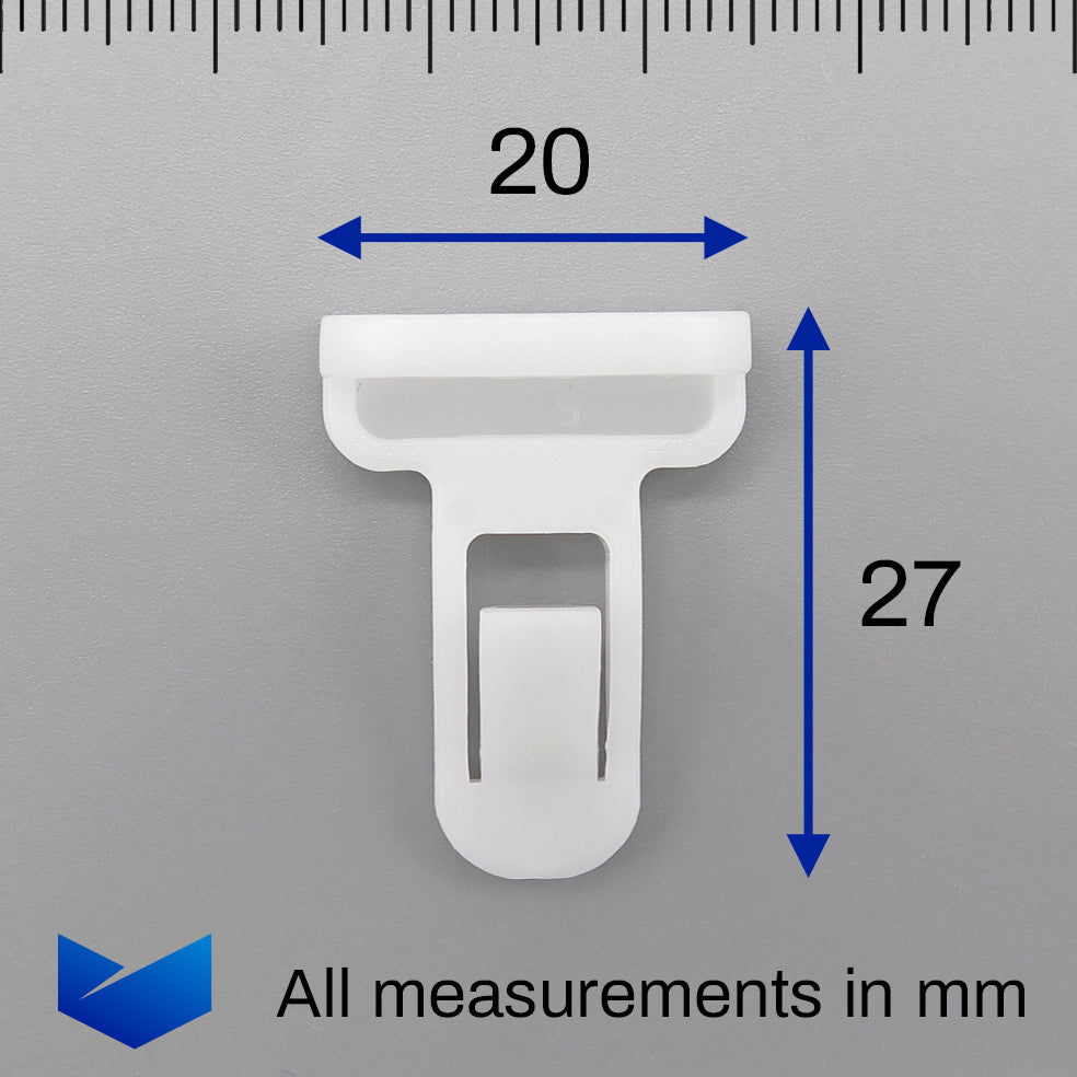 Trim Retaining Clip, White - image 2