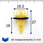 Trim Moulding Retainer, Yellow - image 2