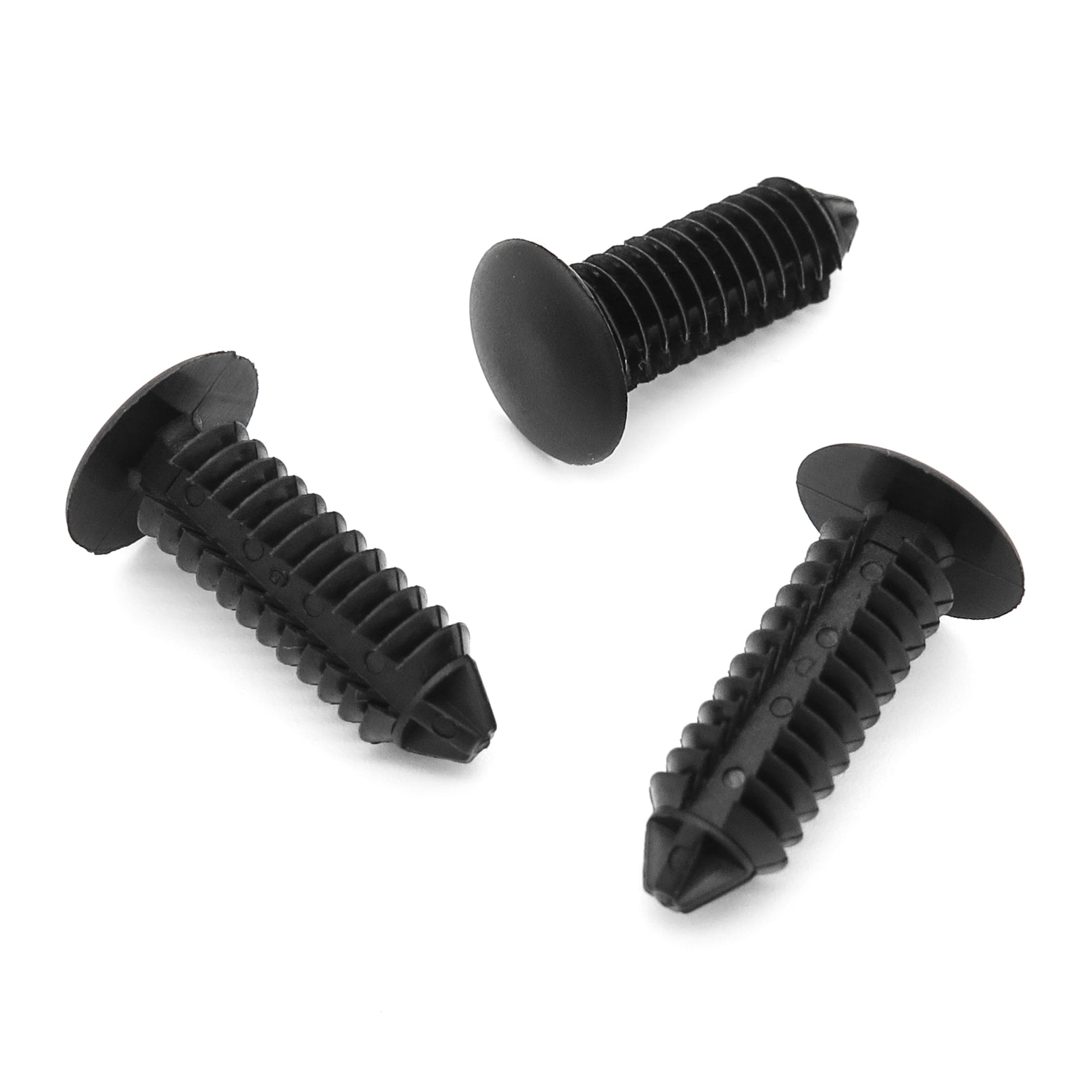 Fir Tree Clip, 7mm Hole, 14mm Head, Black