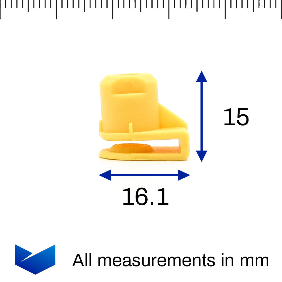 Screw Grommet, P-Shaped, Yellow - image 2