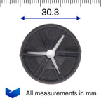 Stud / Disc Trim Fastener, Black - image 2