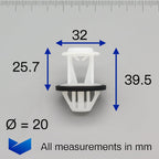 Side Skirt Mounting Clip - image 2