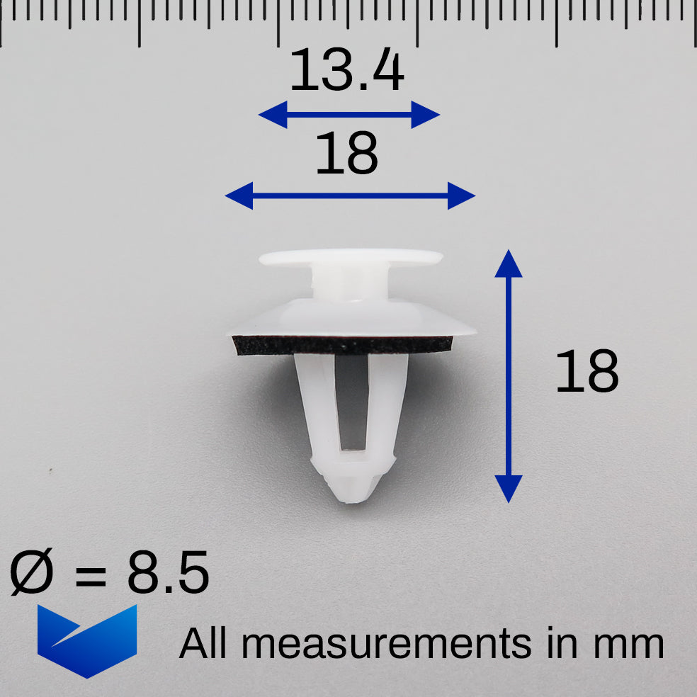 Moulding Clip with Washer, White - image 2