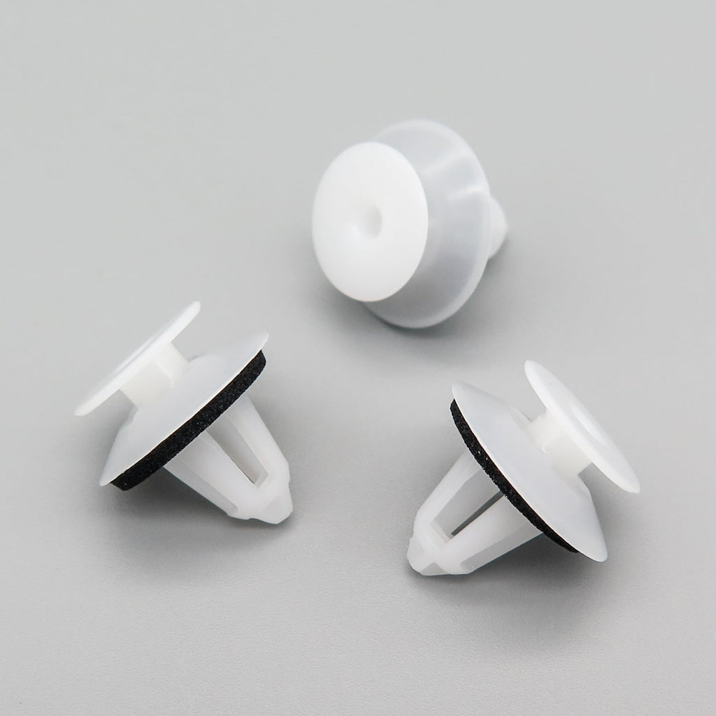 Moulding Clip with Washer, White