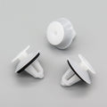 Moulding Clip with Washer, White