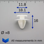 Trim Moulding Clip, White - image 2