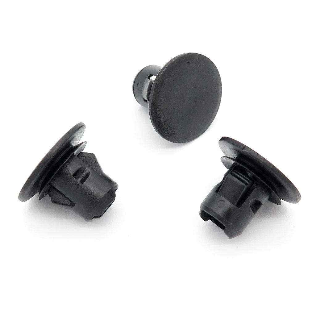 Button Clip, 8mm Hole, Black