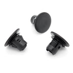 Button Clip, 8mm Hole, Black