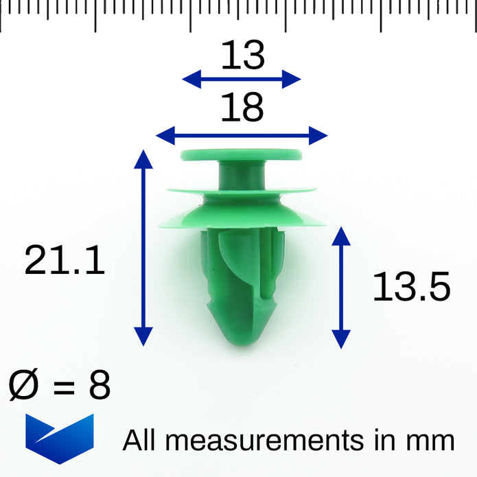 Trim Panel Clip, Green - image 2