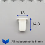 White Insert Retainer Clip with Washer - image 2