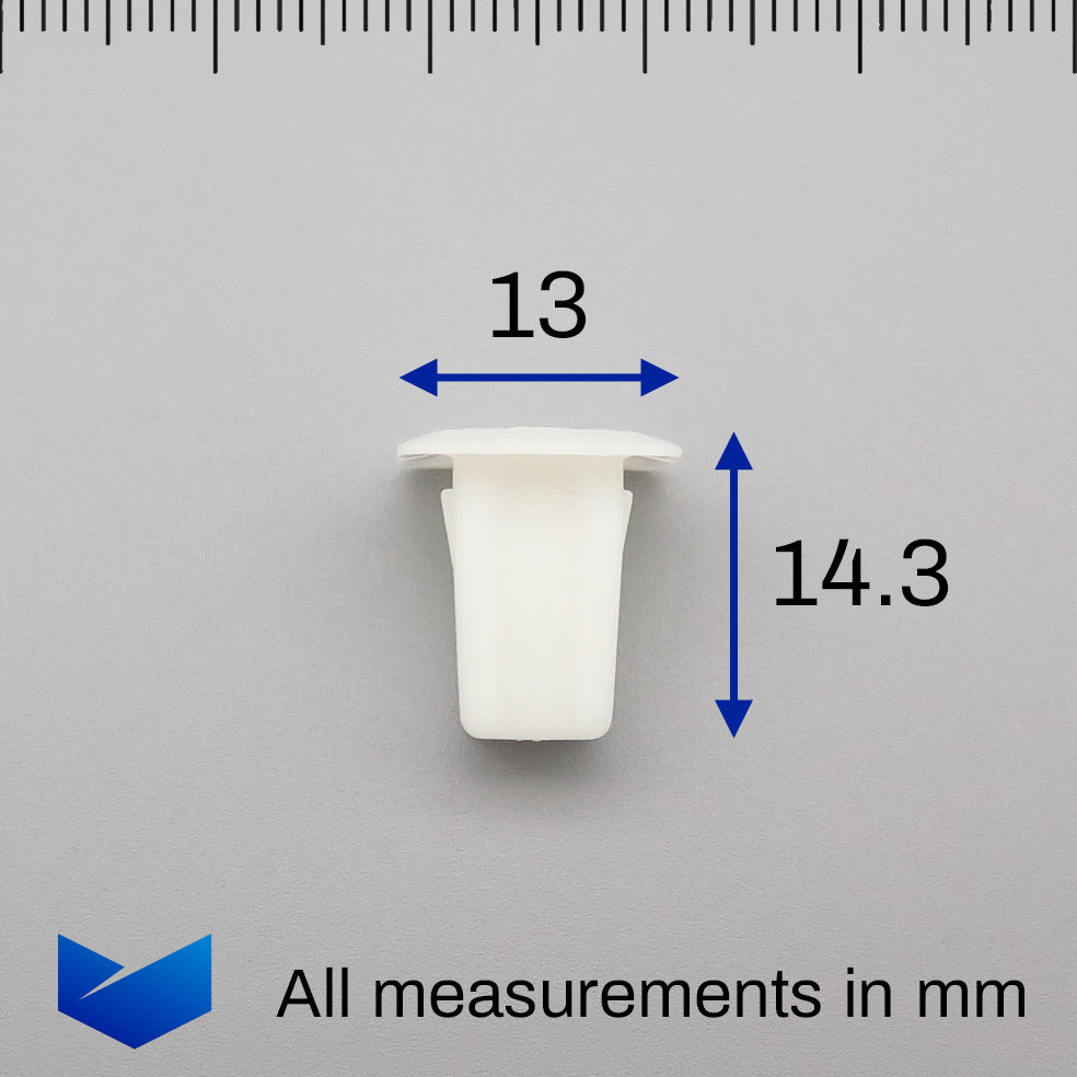White Insert Retainer Clip with Washer - image 2