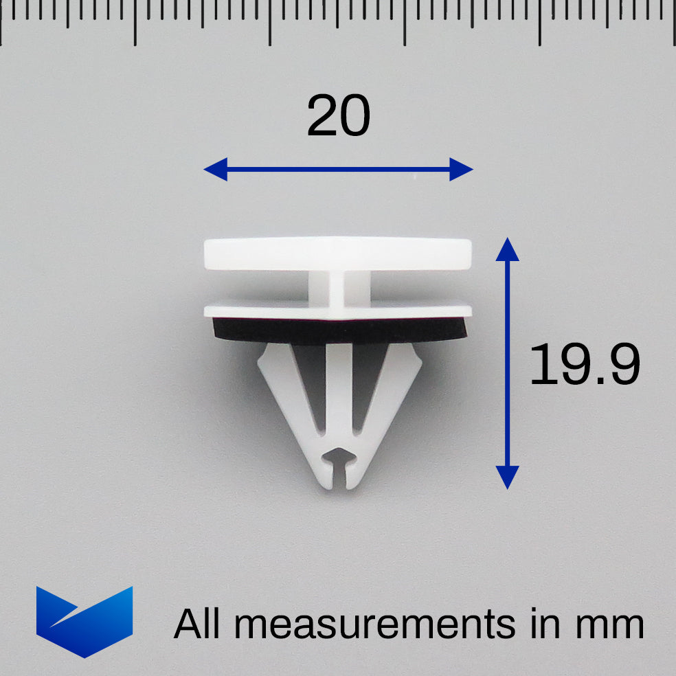 Side Moulding Clip, White - image 2