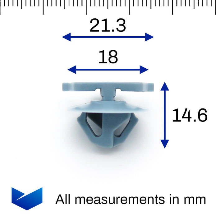 Side Moulding Trim Clip, Blue - image 2