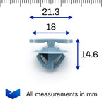 Side Moulding Trim Clip, Blue - image 2
