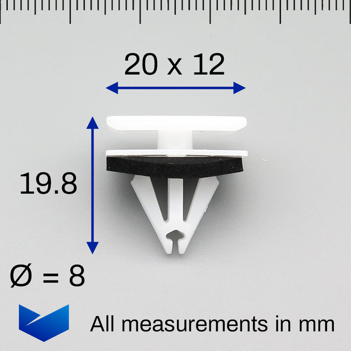 Moulding Clip, White - image 2