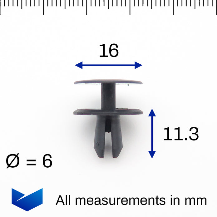Push Fit Expanding Rivet, Black - image 2