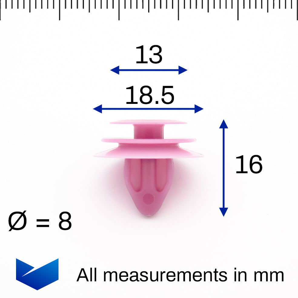 Trim Panel & Moulding Clip, Pink - image 2