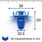 Moulding Clip, Blue - image 2