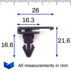 Exterior Moulding Clip, Black - image 2