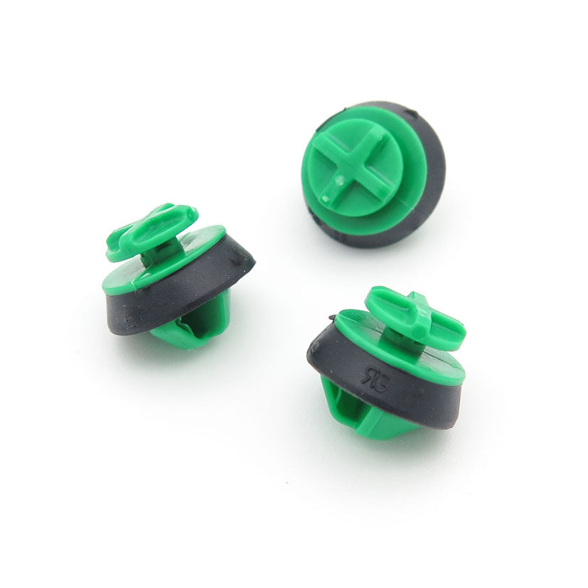 Moulding Clip, Green with Integrated Rubber Seal