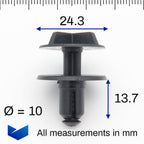Easy Release Push Fit Trim Clip - image 2