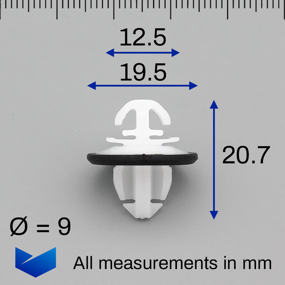Moulding Clip, with Rubber Seal - image 2