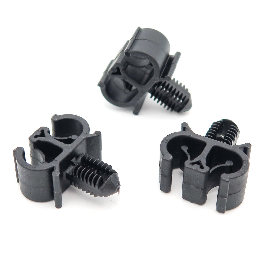 Cable Routing Clip, Twin 5mm, For 6.5mm Hole, Black