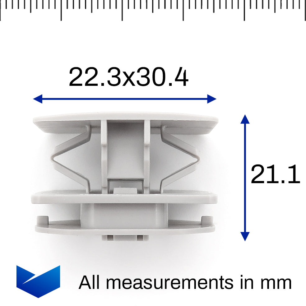 Side Skirt Sill Moulding Clip, Grey - image 2