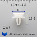 Trim Moulding Clip, White - image 2