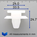 Trim Moulding Clip, White - image 2