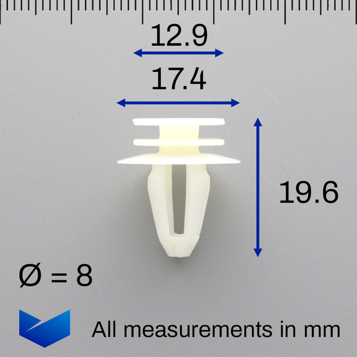 Trim Panel Clip, White - image 2