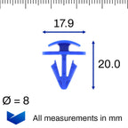 Moulding Clip, Blue - image 2