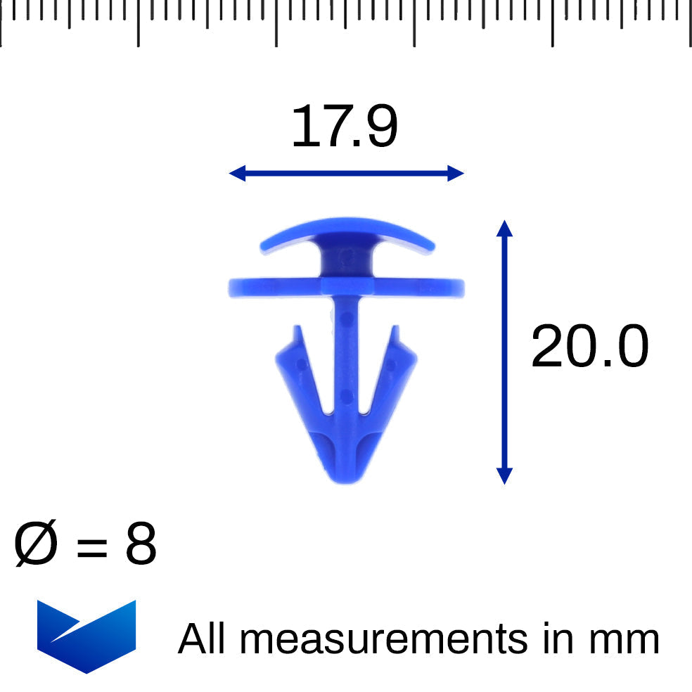 Moulding Clip, Blue - image 2