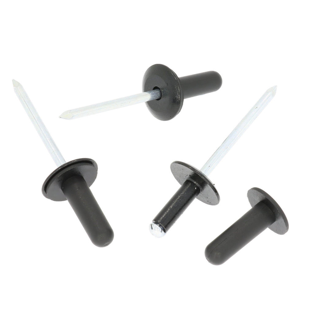 6.5mm Aluminium Rivet, Plastic Head, Black, 15.8mm