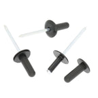 6.5mm Aluminium Rivet, Plastic Head, Black, 15.8mm