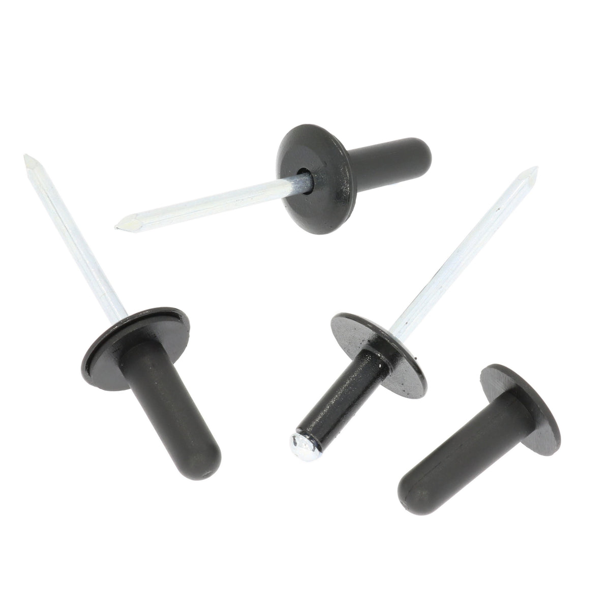 6.5mm Aluminium Rivet, Plastic Head, Black, 15.8mm