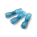 6.3 x 0.8mm Blue Heatshrink Fully Insulated Female Push-On Terminal - Pack of 100