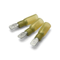 6.3 x 0.8mm Yellow Heatshrink Male Push-On Terminal - Pack of 100