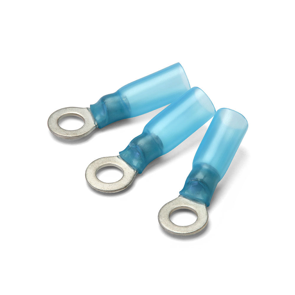 8mm Blue Heatshrink Ring Terminal - Pack of 100