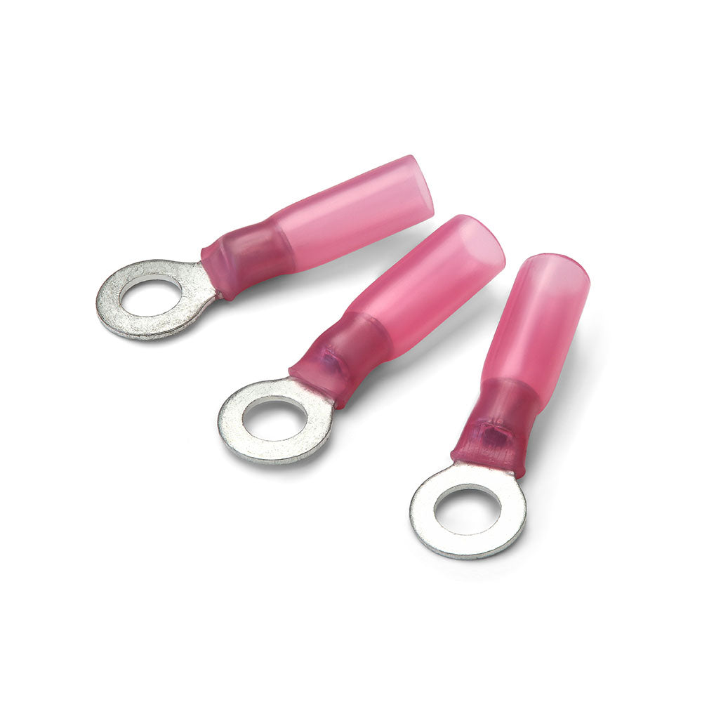 8mm Red Heatshrink Ring Terminal - Pack of 100