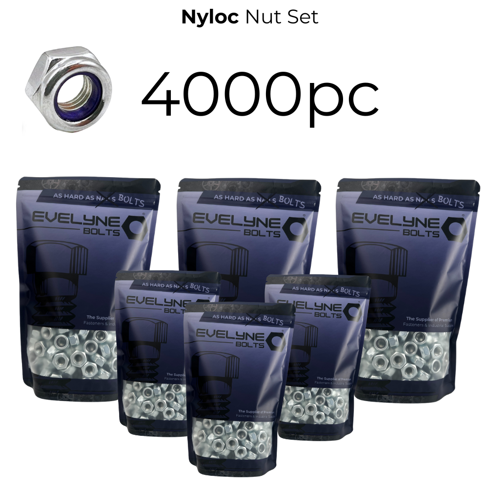 4000pc Nyloc Nut Set - [Free Repair Washers - 4000pc]