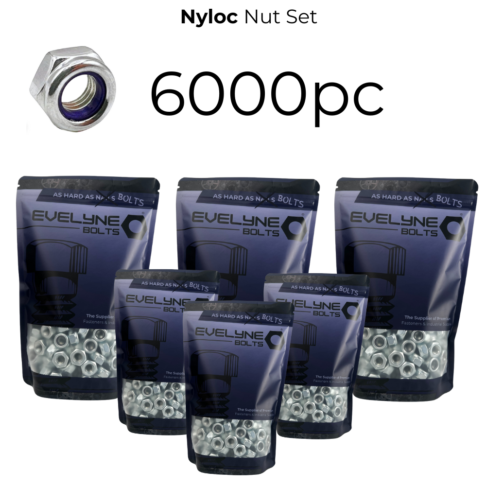 6000pc Nyloc Nut Set - [Free Form A Washers - 6000pc]