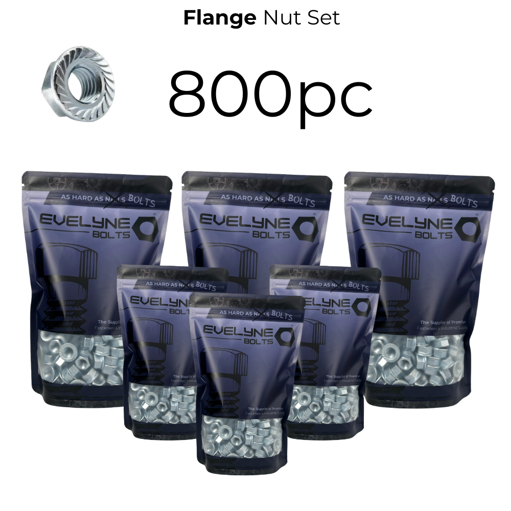 800pc Flange Nut Set - [Free Repair Washers - 800pc]