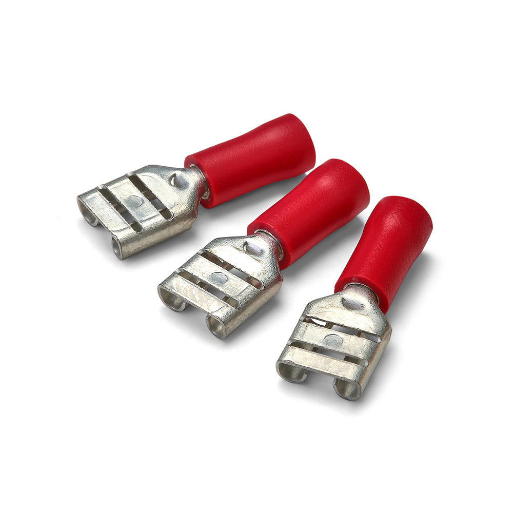 Red 4.8mm Female Push-on Terminal - 100pk