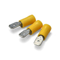 Yellow 6.3mm Male Push-on Pre-Ins.Terminal - 100pk