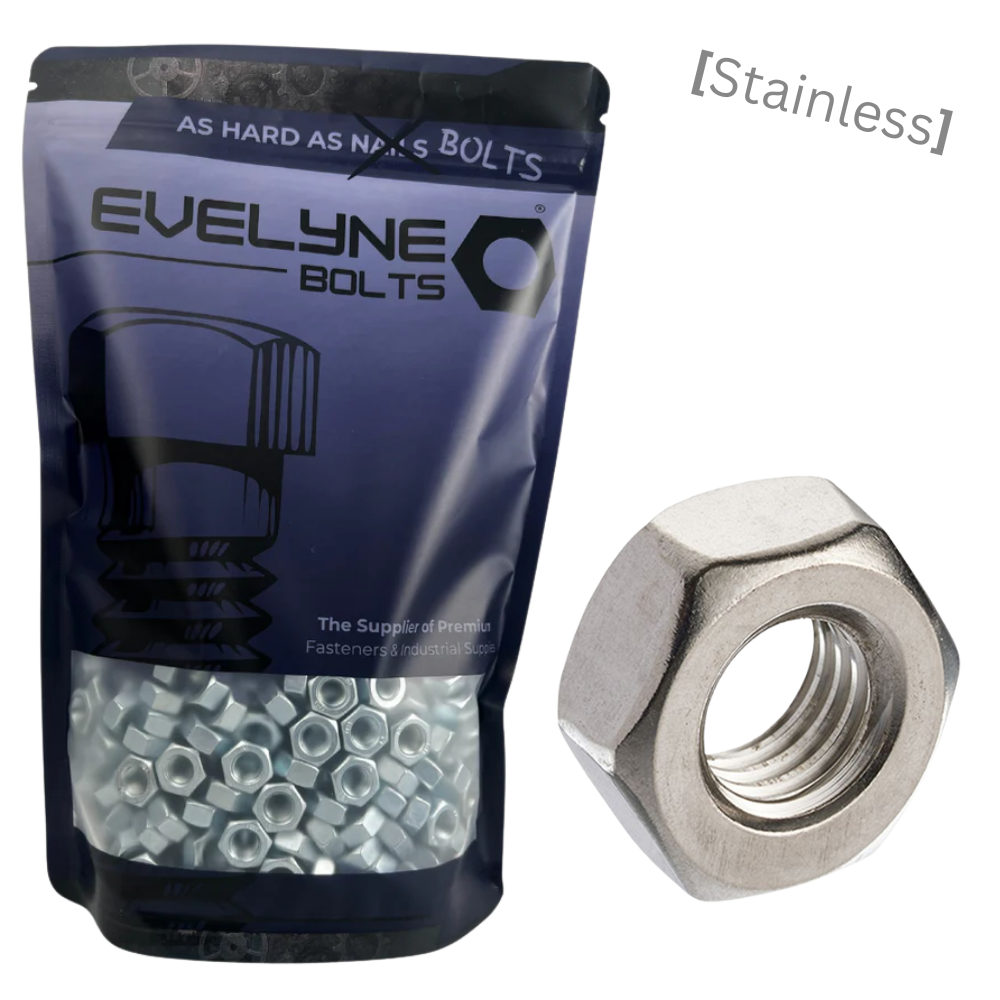 A2 Stainless - Plain Nuts - M16 - Evelyne Bolts®