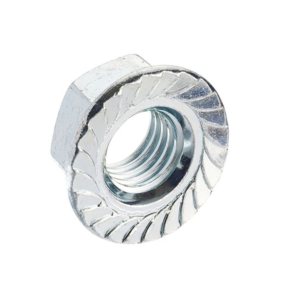 Class 6 Serrated Flange Nuts DIN 6923 BZP - M5 x 0.80