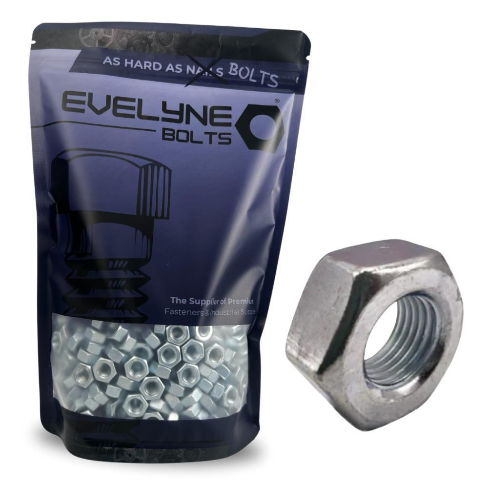 UNF BZP Steel Nuts - 7/16" - Evelyne Bolts®