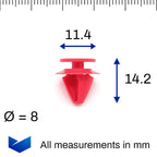 Moulding Clip, Red - image 2