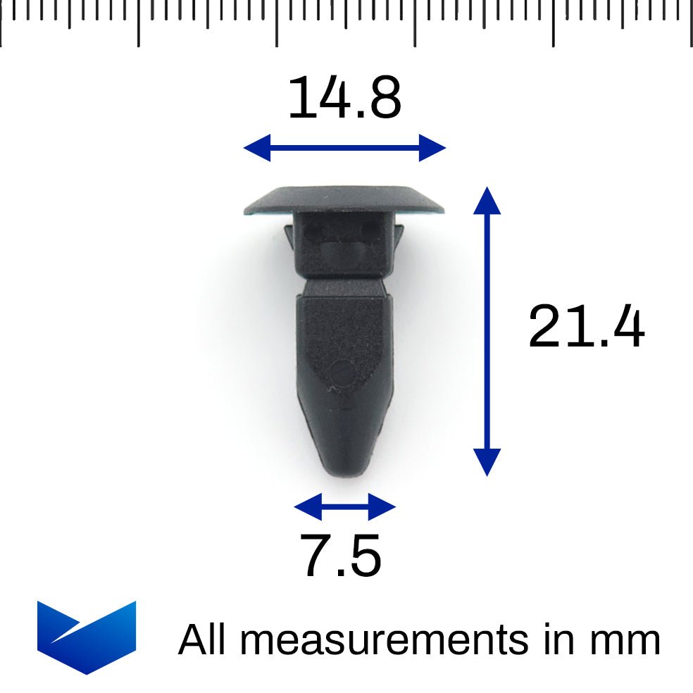 Bodywork Screw Mounting Grommet, To Fit 8mm x 8mm Hole - image 2
